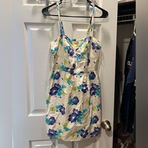 Floral spaghetti strap dress.